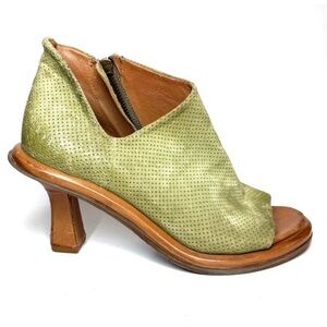 A.S.98 Green and Brown Sandals